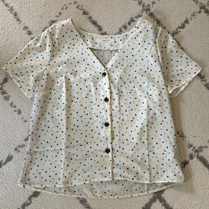 Star Patterned Button-Up Top- Jessy B